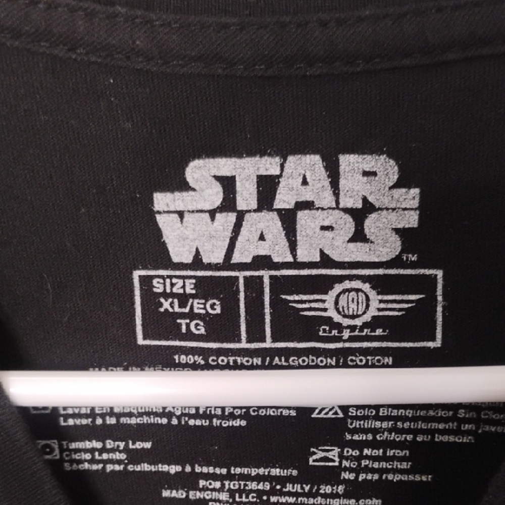 Star Wars Black Graphic Tee Boys XL - Picture 2 of 3